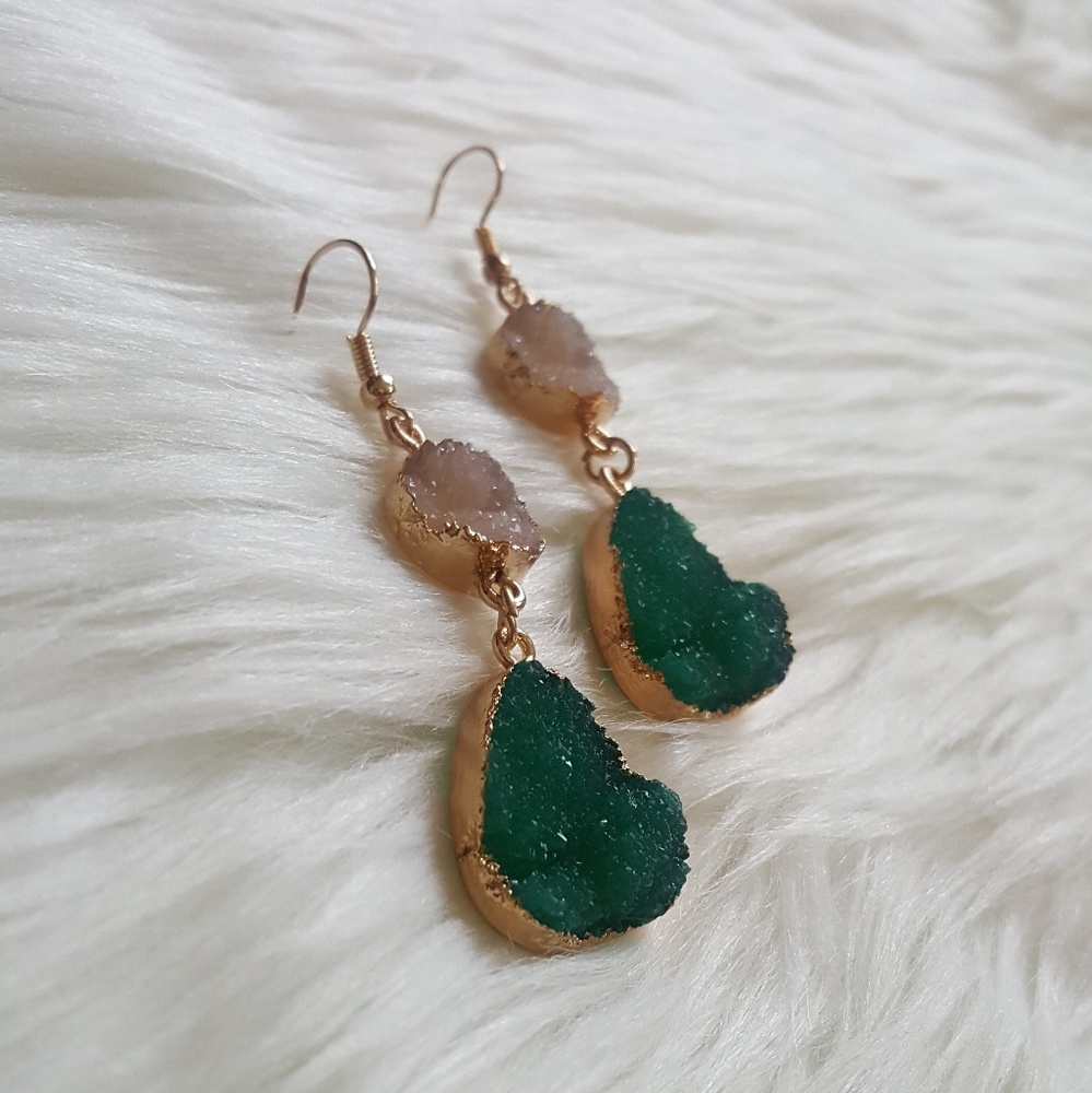 NWT Blush Druzy Earrings! - Picture 4 of 4